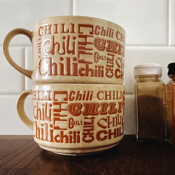 Vintage Ceramic MCM Chili Bowls EUC
